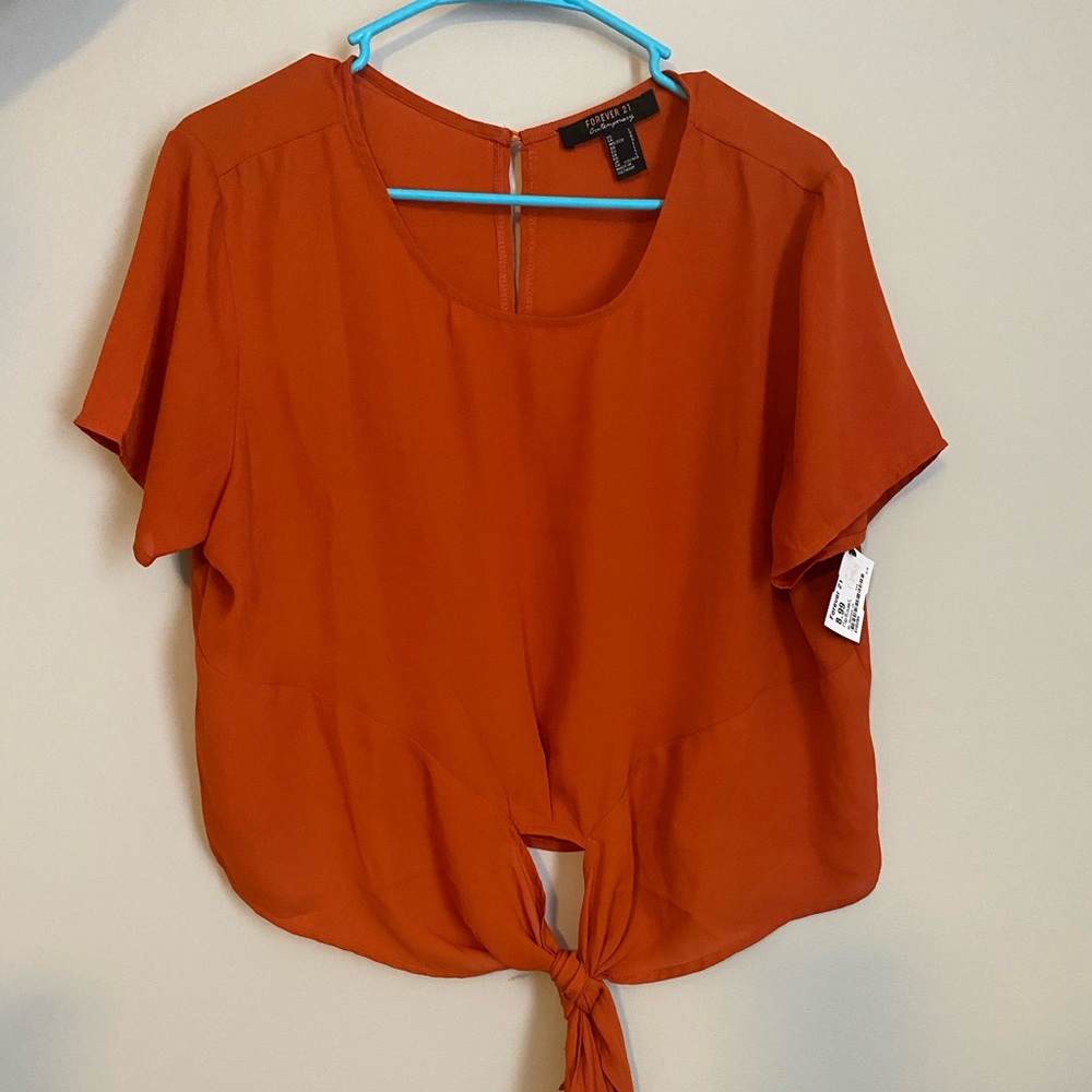 Forever 21 rust orange top